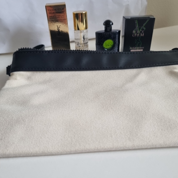 YvesSaintLaurent travel pouch fragrance mini face blur primer bundle gift set - Picture 2 of 9